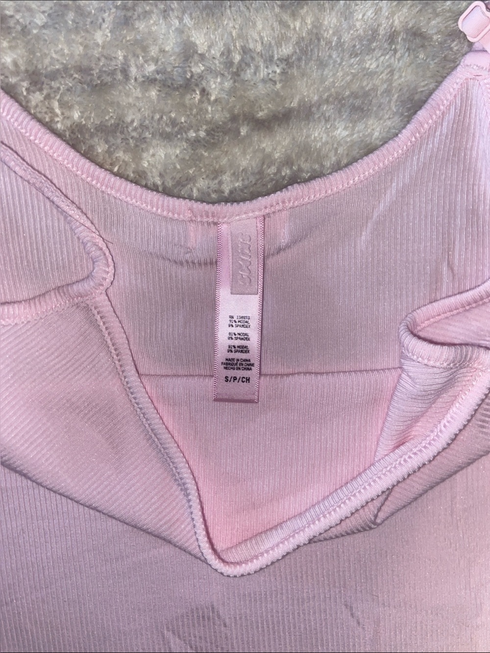SKIMS Pastel Pink Long Tight Dress